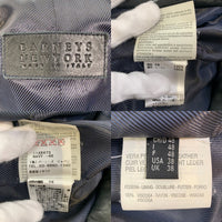 BARNEYS NEWYORK バーニーズニューヨーク シープスキン 2B テーラードジャケット ネイビー 本切羽 Size US 38 福生店