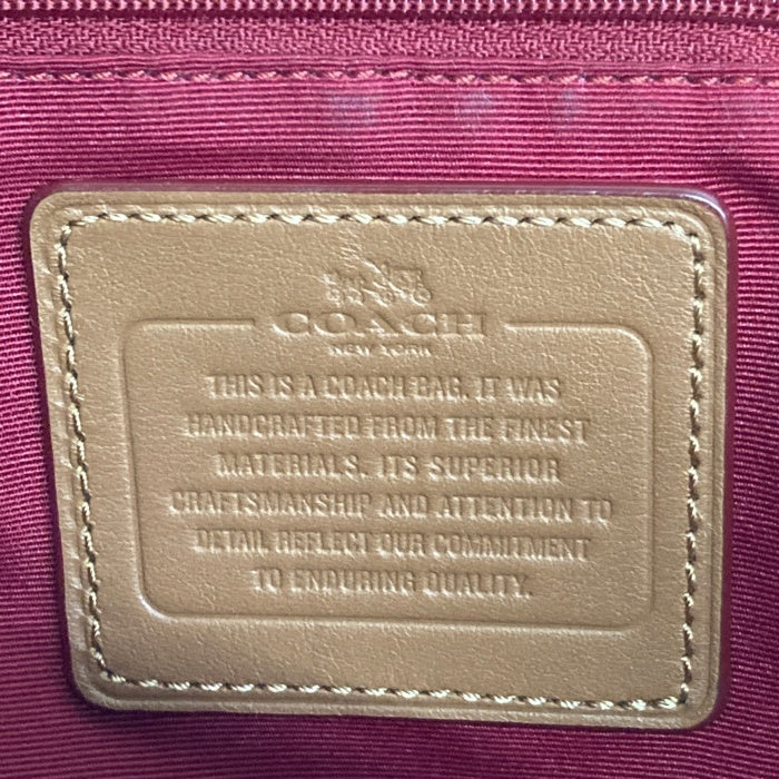 COACH コーチ F37589 シグネチャー キャンバス レザー切替 リュックサック ネイビー 瑞穂店