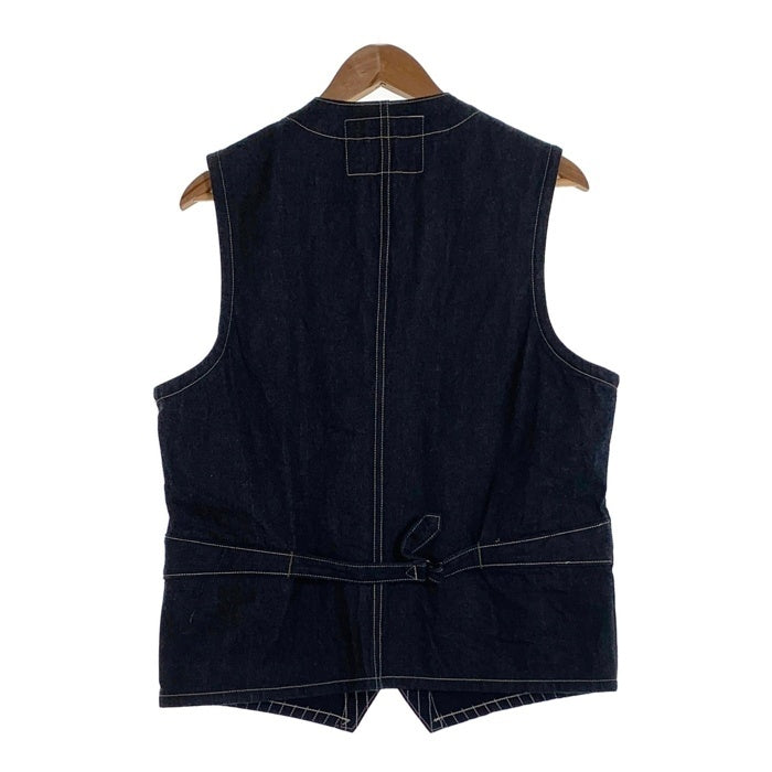 SUGAR CANE シュガーケーン ウォバッシュストライプ ワークベスト ネイビー  Size 40 福生店