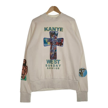 KANYE WEST カニエウエスト YEEZY AWGE プリント スウェットトレーナー ホワイト Size L-XL 相当 福生店