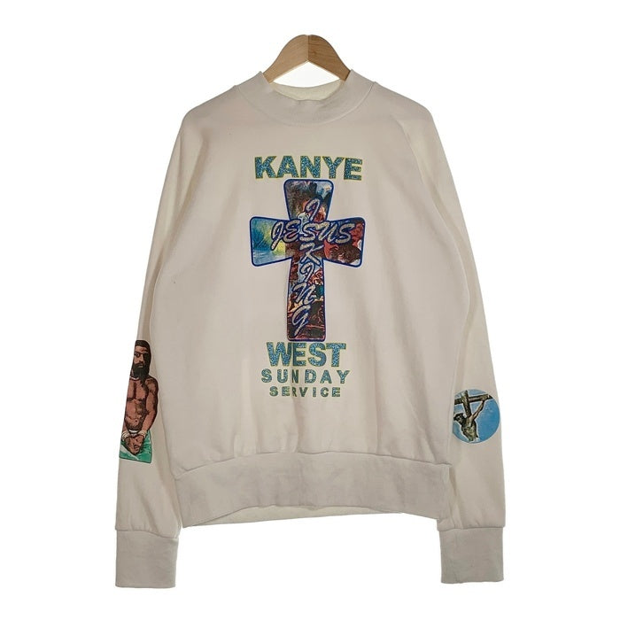 KANYE WEST カニエウエスト YEEZY AWGE プリント スウェットトレーナー ホワイト Size L-XL 相当 福生店