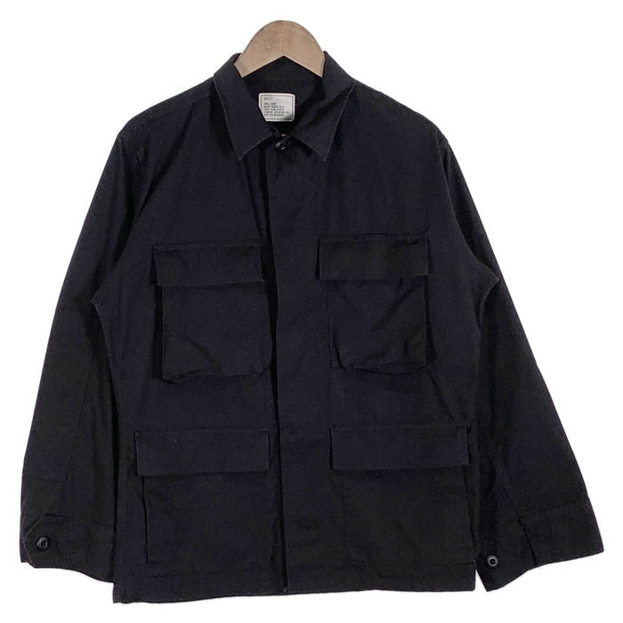 90's U.S.ARMY 米陸軍 BDU ミリタリー ファティーグジャケット ナイロン コットン リップストップ ブラック 8415-01-422-1991 97年会計 Size S-S 福生店