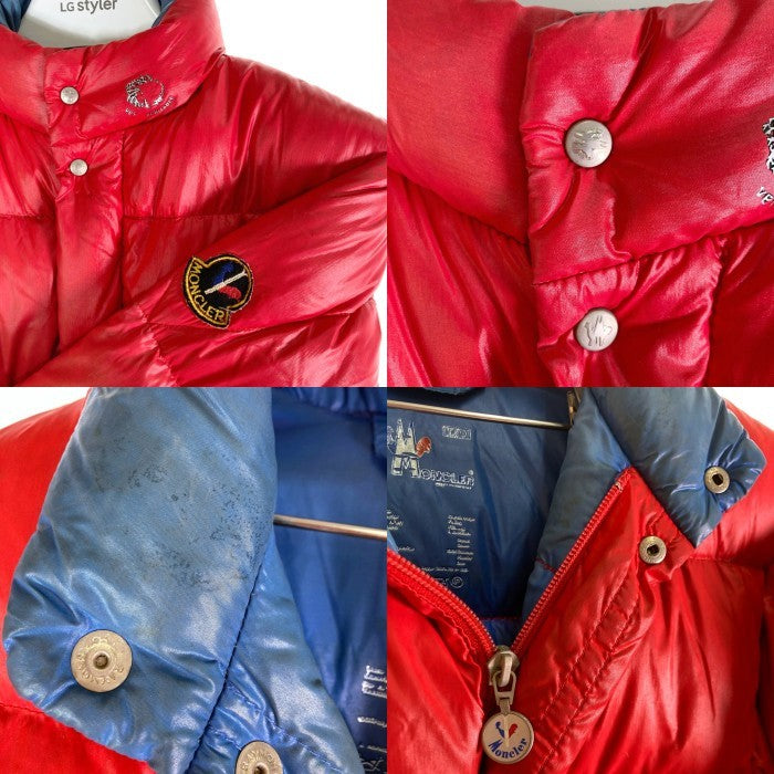 MONCLER モンクレール ナイロン ダウンジャケット レッド フランス製 アシックス レッド Size 00 瑞穂店