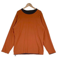 MASSES マシス REVERSIBLE L/S SHIRT リバーシブル コットン ロングスリーブTシャツ チャコール オレンジ Size XL 福生店