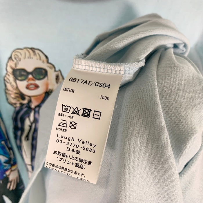 glamb グラム Chloe CS クロエカットソー プリントTシャツ GB17AT/CS04 ライトブルー Size 4 福生店