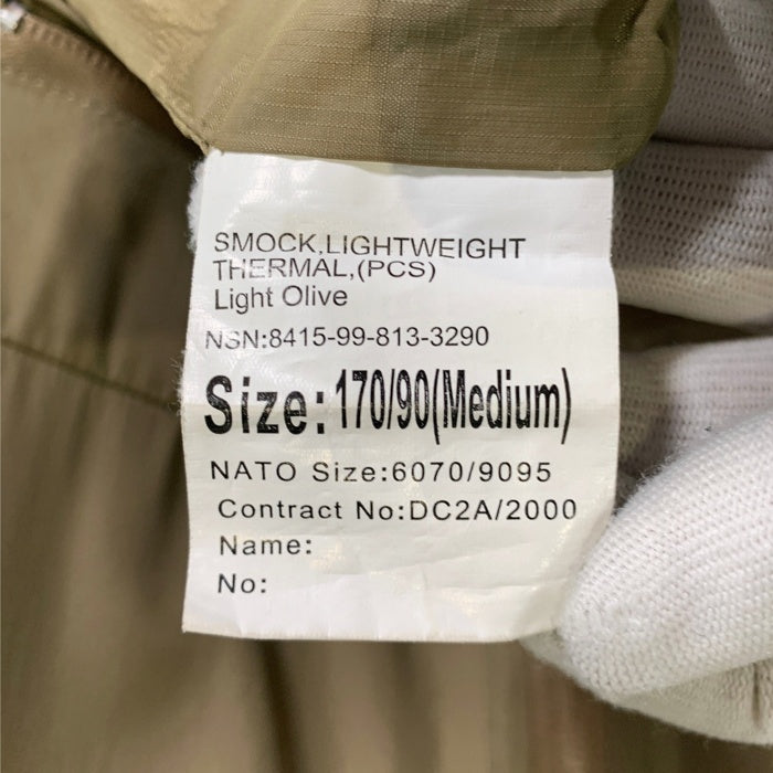 イギリス軍 SMOCK LIGHTWEIGHT THERMAL PCS スモック ライトウェイトサーマル プルオーバートップ カーキ 8415-99-813-3290 Size M 福生店
