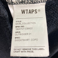 WTAPS ダブルタップス 19AW 192ATDT-CSM22 ハーフジップ スウェットパーカー 刺繍ロゴ ピスネーム ブラック sizeS 瑞穂店