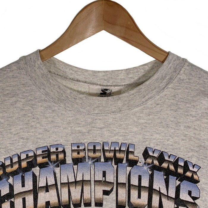 90's NFL 49ers フォーティナイナーズ SUPER BOWL CHAMPIONS クルーネックスウェットトレーナー グレー STARTER Size XL 福生店
