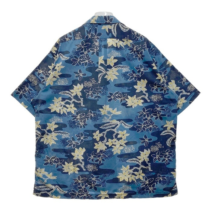 POLO SPORT ポロスポーツ ラルフローレン コットン オープンカラーシャツ アロハ ハイビスカス ブルー Size XL 瑞穂店