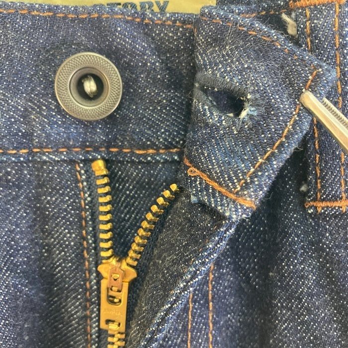 FOB FACTORY エフオービーファクトリー F1147 WIDE DENIM 5P 赤耳 ワイドデニム 5ポケット デニムパンツ インディゴ size2 瑞穂店