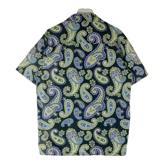 HUF ハフ ペイズリー オープンカラー 半袖シャツ ブラック×グリーン×パープル sizeM 瑞穂店