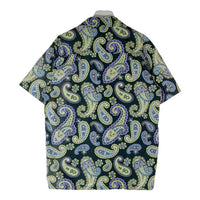 HUF ハフ ペイズリー オープンカラー 半袖シャツ ブラック×グリーン×パープル sizeM 瑞穂店