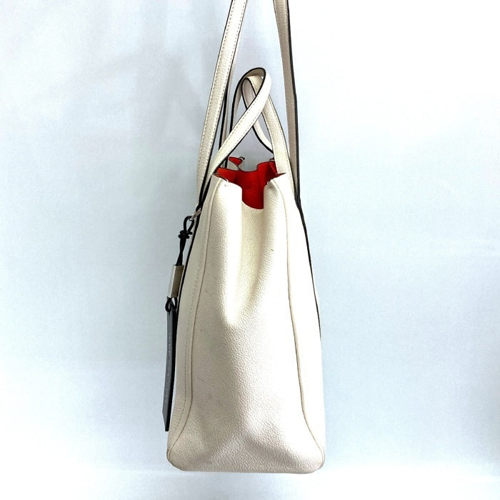 MARC JACOBS マークジェイコブス ２WAY レザー TAG TOTE バッグ ホワイト 瑞穂店