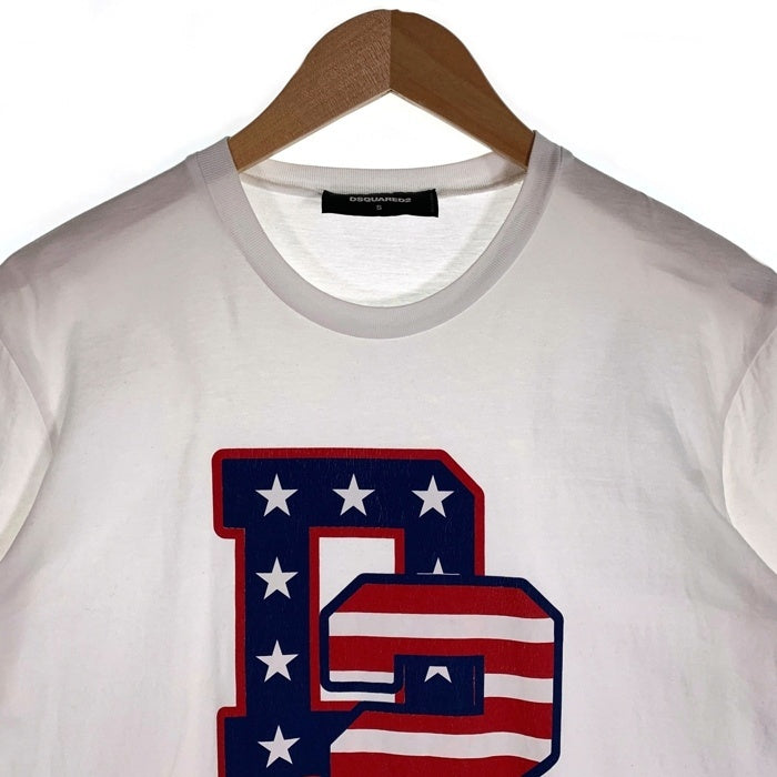DSQUARED2 ディースクエアード Logo Print T-Shirt ロゴプリント 半袖 Tシャツ ホワイト S74GD1260S23009 Size S 福生店