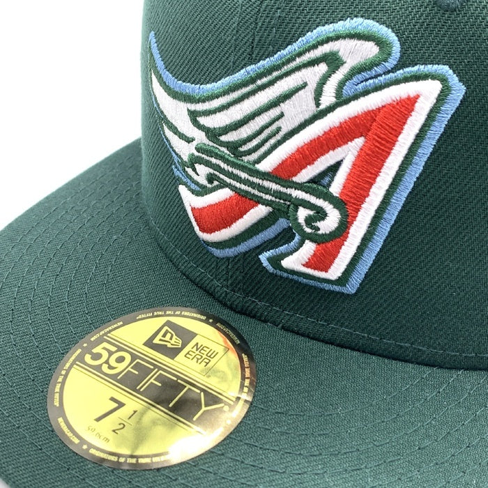 New Era ニューエラ 59FIFTY MLB アナハイム・エンゼルス ベースボールキャップ グリーン 50周年パッチ Size 7 1/2 (59.6cm) 福生店