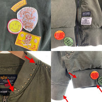 ALPHA INDUSTRIES アルファインダストリーズ VACANT Archive ベイカントアーカイブ FLOYD REPAIR FLIGHT JACKET フロイドリペア フライトジャケット オリーブ Size L 福生店
