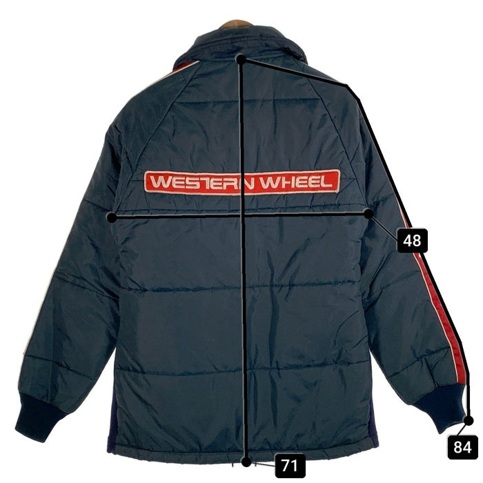 70-80's WESTERN WHEEL ウエスタンホイール 中綿 レーシングジャケット ネイビー アルミYKK Size XS 福生店