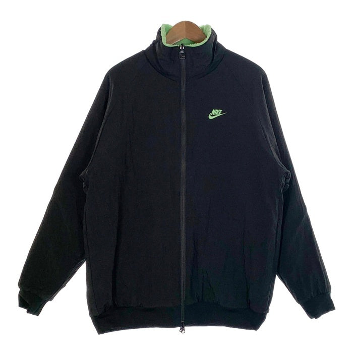 NIKE ナイキ VM SWOOSH FULL ZIP JACKET リバーシブル ボアフリースジャケット ナイロン ネオングリーン ブラック BQ6546-350 Size XL 福生店