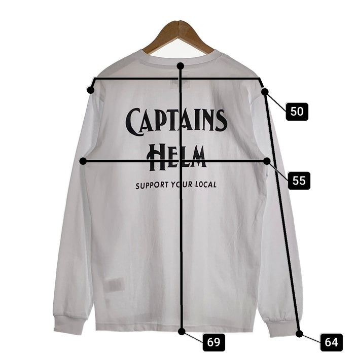 CAPTAINS HELM キャプテンズヘルム SYL LOGO L/S TEE ロゴプリント ロングスリーブTシャツ 長袖 ホワイト CH23-SP-T02 Size  L 福生店