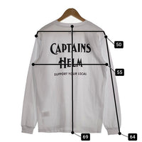 CAPTAINS HELM キャプテンズヘルム SYL LOGO L/S TEE ロゴプリント ロングスリーブTシャツ 長袖 ホワイト CH23-SP-T02 Size  L 福生店