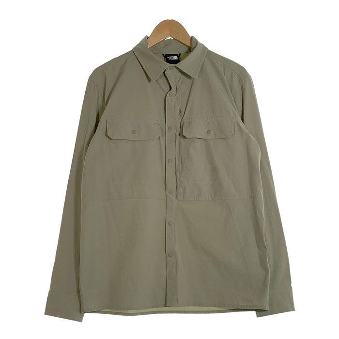 THE NORTH FACE ノースフェイス Sniktau Long-Sleeve Sun Shirt ロングスリーブシャツ 内メッシュ スナップボタン ライトグリーン NF0A7WO4 Size M 福生店