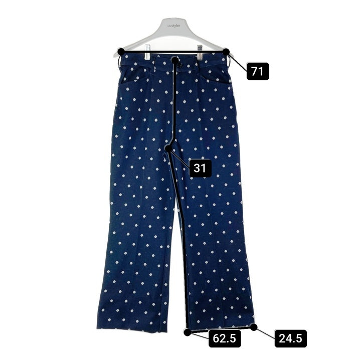 Needles ニードルス Dot Flair Pant フレアパンツ 水玉 ネイビー size2 瑞穂店