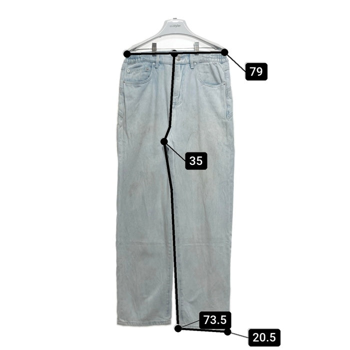 SUPPLIER サプライヤー 刺繍 デニムパンツ ライトブルー Size M 瑞穂店