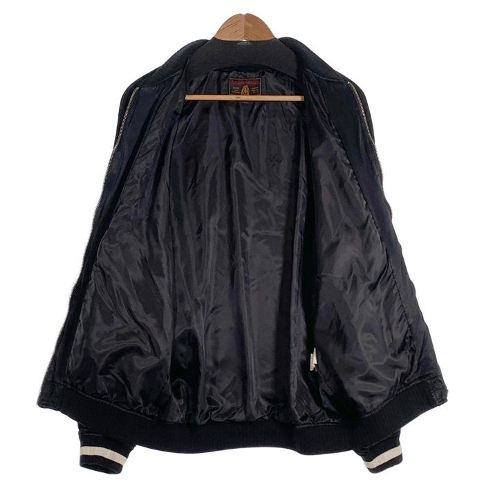 HYSTERIC GLAMOUR ヒステリックグラマー 16SS 野口強 刺繡 スーベニアジャケット スカジャン ブラック レーヨン 0261AB12 Size L 福生店