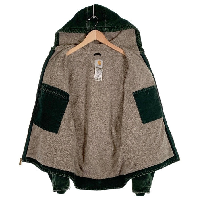 00's CARHARTT カーハート DUCK ACTIVE JACKET 裏ボア ダック アクティブジャケット グリーン J141 SPC Size Medium Regular 福生店