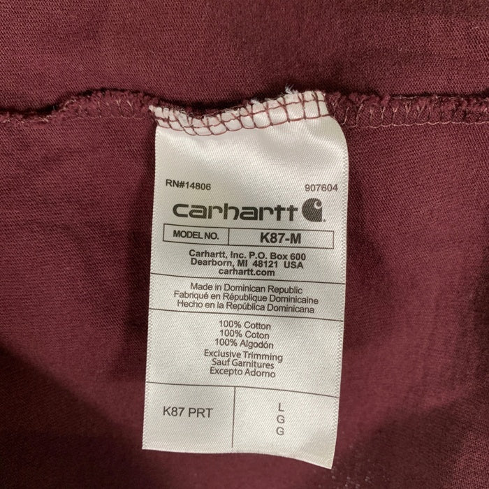 Carhartt カーハート ポケットTシャツ ボルドー K87 PRT Size L 福生店