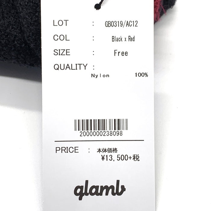 glamb グラム Ginny border snood ジニーボーダースヌード ブラック レッド ネックウォーマー GB0319/AC12 福生店