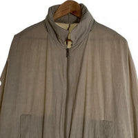 GIORGIO ARMANI ジョルジオアルマーニ レーヨン コットン ジップアップジャケット ハーフコート ベージュ Size 54 福生店
