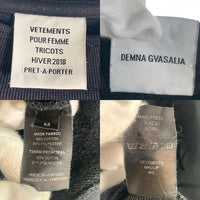 VETEMENTS ヴェトモン 18AW Baseball Logo Embroidered Sweatshirt ベースボールロゴ クルーネック スウェット ブラック MAH18TR31 Size M 福生店