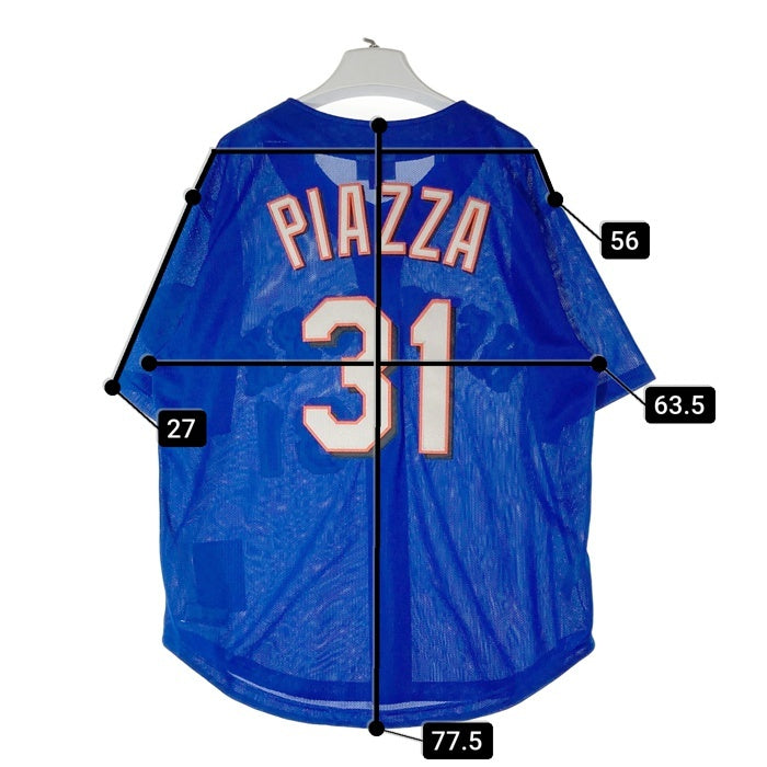 mitchell&ness ミッチェルアンドネス MLB ベースボールシャツ NY METS ニューヨーク・メッツ #31 マイク ピアッツァ  Mike Piazza ピアザ ブルー sizeXL 瑞穂店