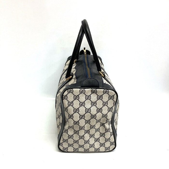 GUCCI グッチ OLD ミニボストンバッグ スプリーム GG柄 ヴィンテージ ネイビー 瑞穂店
