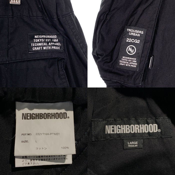 NEIGHBORHOOD ネイバーフッド 22AW コットン カーゴパンツ ブラック 222YTNH-PTM01 Size L 福生店