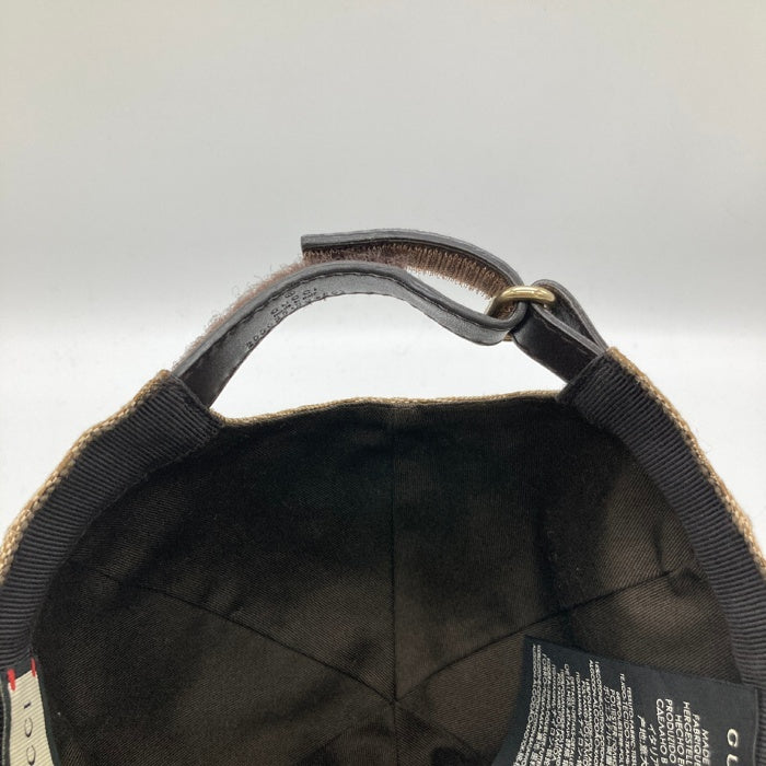 GUCCI グッチ キャップ シェリーライン GG柄 帽子 ベージュ sizeS 瑞穂店