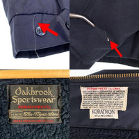 60's 70's Sears シアーズ Oakbrook Sportswear オークブルック スポーツウェアー Perma-Prest パーマプレスト 裏ボア TALON ジップ スイングトップ ネイビー USA製 Size 42 福生店