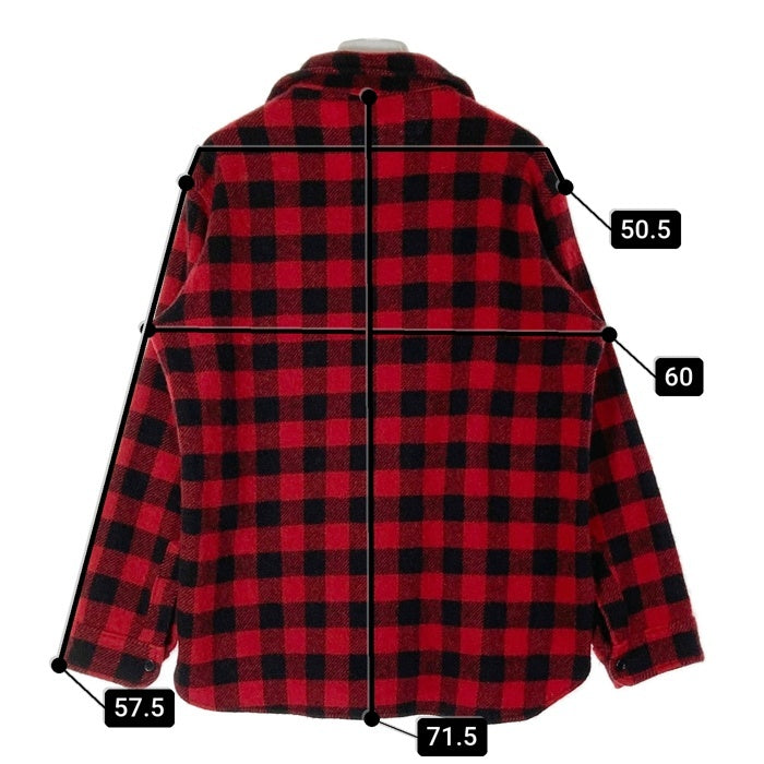WOOLRICH ウールリッチ WPL6635 ウールネルシャツ USA製 チェック柄  長袖 レッド sizeL 瑞穂店