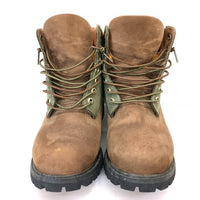 Timberland ティンバーランド 6インチプレミアムブーツ ヌバックレザー ダークブラウン グリーン ブラウン A135L Size 28cm 瑞穂店
