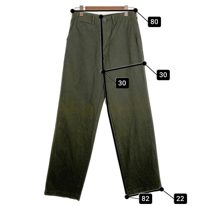 Schott ショット ミリタリートラウザーパンツ グリーン ボタンフライ 日本製 やや厚手 Size M-R 福生店