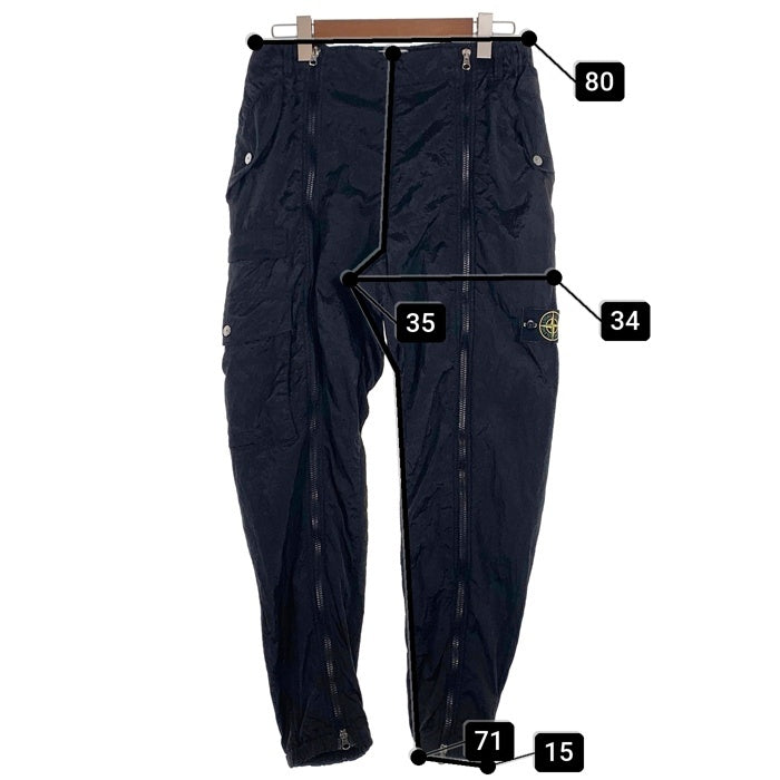 STONE ISLAND ストーンアイランド 22AW NYLON METAL IN ECONYL Front Zip Cargo Pants ナイロンメタル カーゴパンツ ブラック 77153169 Size W31 福生店