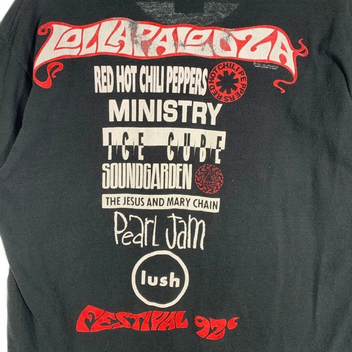 90's LOLLAPALOOZA ロラパルーザ フェスティバル 92 プリントTシャツ Giant USA製 1992コピーライト Size XL 福生店