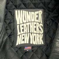 WUNDER LEATHERS NEW YORK ワンダーレザー カウハイド ダブル ライダースジャケット ブラック sizeM 瑞穂店