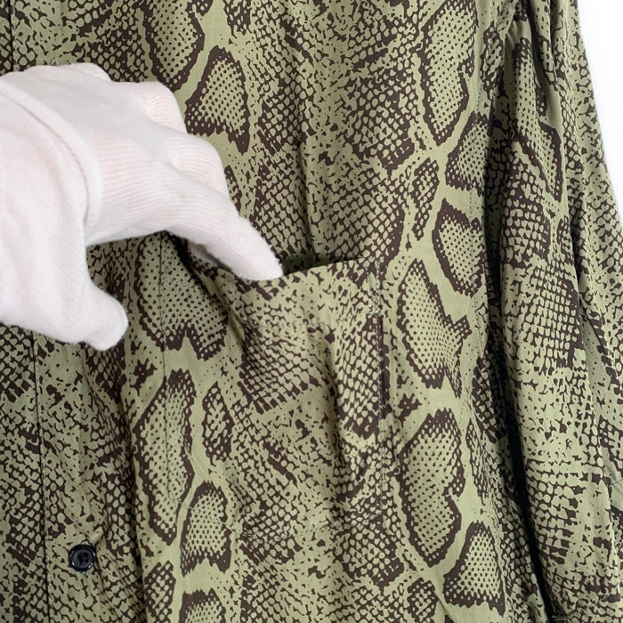 Supreme シュプリーム 24SS Snake S/S Shirts スネーク ショートスリーブシャツ レーヨン グリーン Size L 福生店