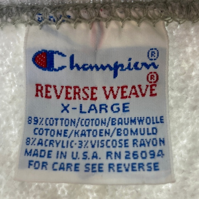 Champion チャンピオン 刺繍タグ USA製 1990 NCAA WRESTLING CHAMPIONSHIPS MARYLAND ラバープリント リバースウィーブ  スウェットトレーナー グレー sizeXL 瑞穂店