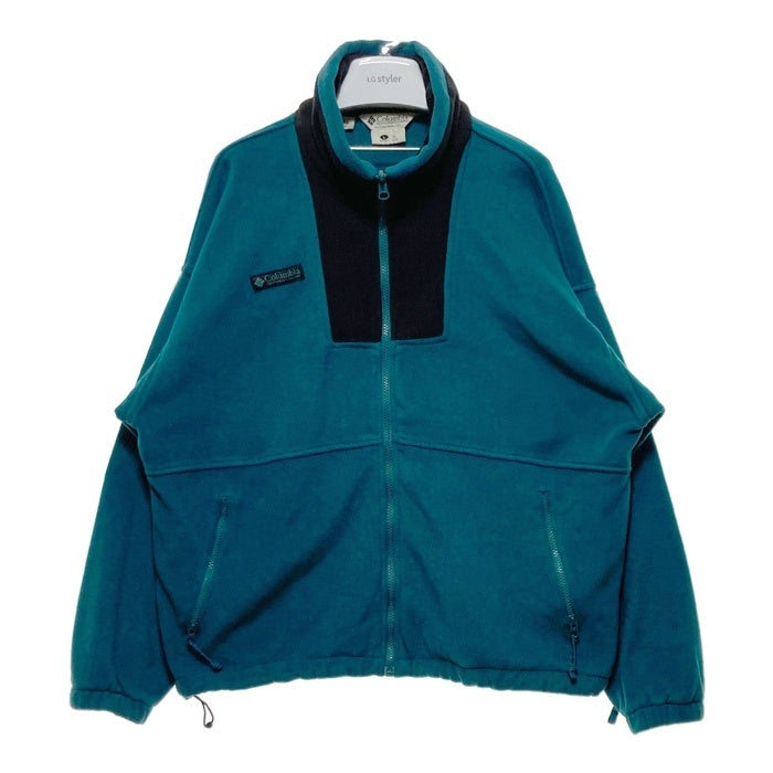 Columbia コロンビア 90's 台湾製 フリースジャケット グリーンxブラック sizeLL 瑞穂店