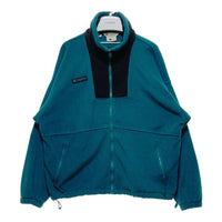 Columbia コロンビア 90's 台湾製 フリースジャケット グリーンxブラック sizeLL 瑞穂店