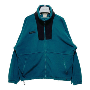 Columbia コロンビア 90's 台湾製 フリースジャケット グリーンxブラック sizeLL 瑞穂店