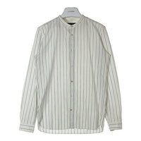 ORGUEIL オルゲイユ Stripe Band Collar Shirt ストライプ バンドカラーシャツ ホワイト size38 瑞穂店